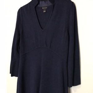 EUC navy blue bell sleeves sweater dress